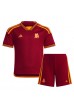 Fotbalové Dres AS Roma Leonardo Spinazzola #37 Dětské Domácí Oblečení 2023-24 Krátký Rukáv (+ trenýrky)